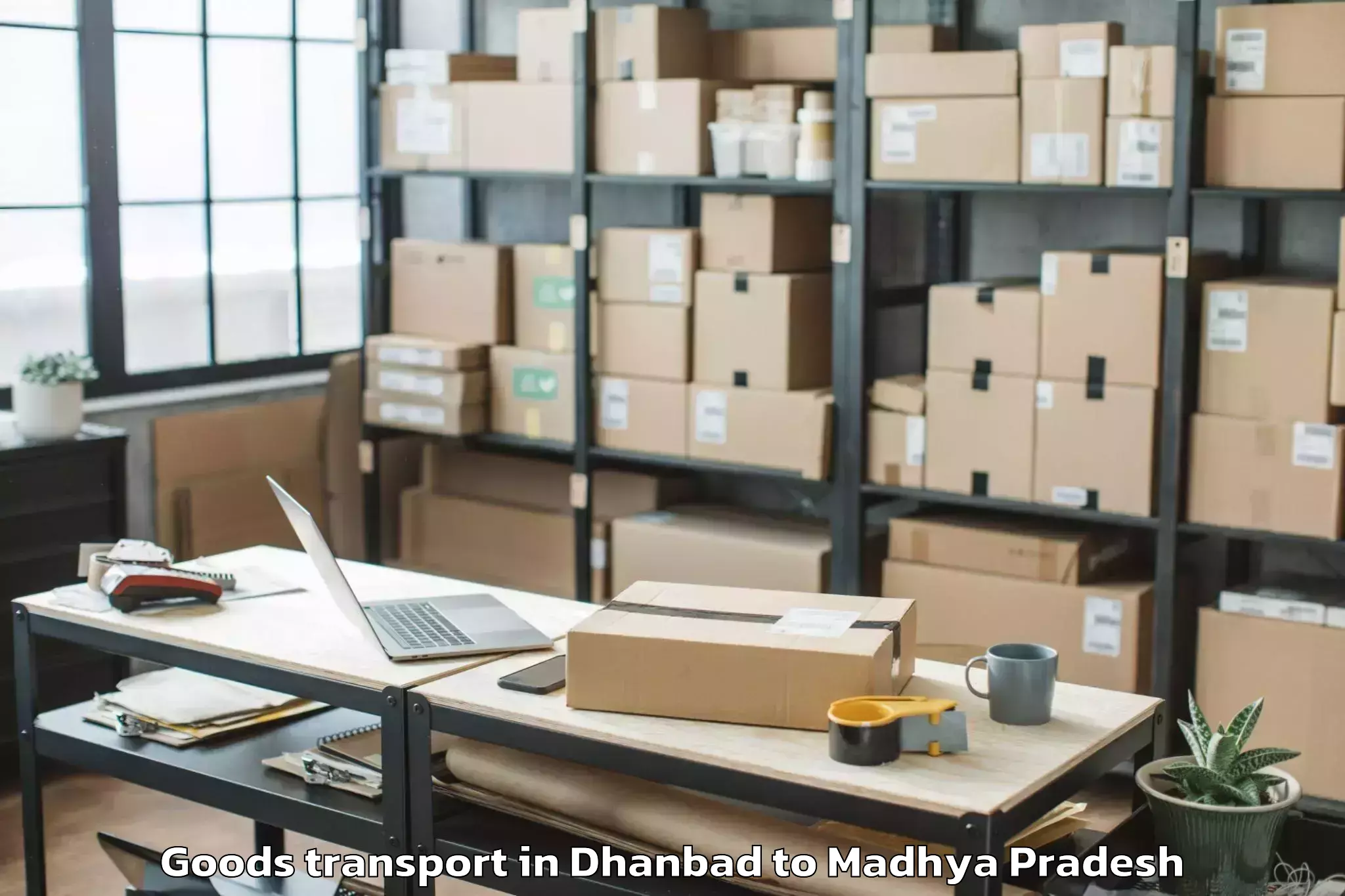 Book Dhanbad to Harrai Goods Transport